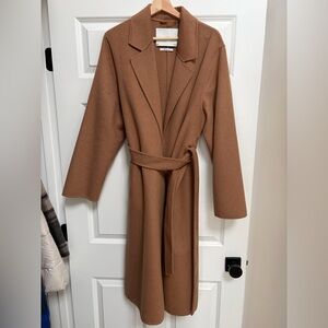 MANGO Belted Wool Coat XL